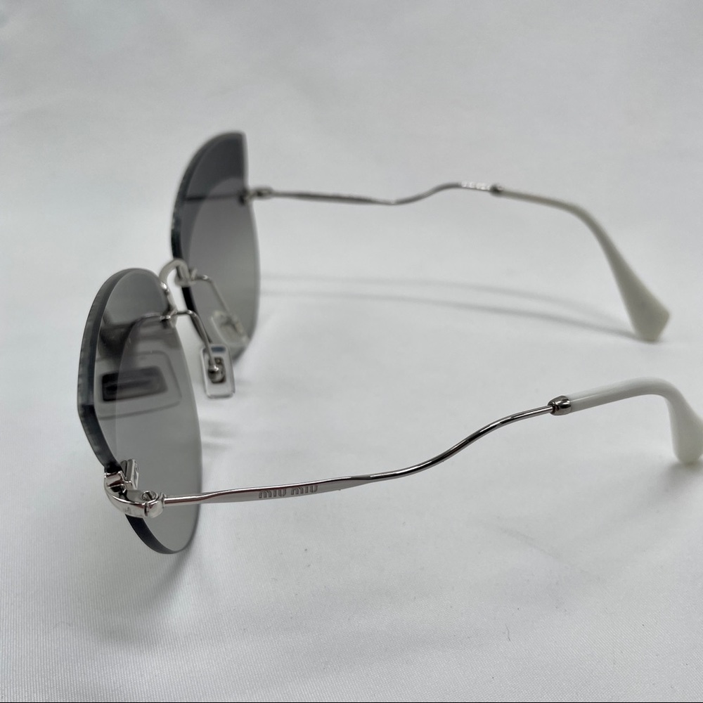 Miu Miu Cat Eye Sunglasses Grey Gradient Mirror - image 6